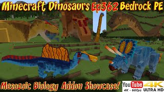 Mesozoic Biology Addon Showcase 4K 60FPS Minecraft Bedrock PE Mods Minecraft Dinosaurs Ep362 [upl. by Xela530]