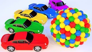 Couleurs pour les enfants à apprendre avec la voiture Apprenez les couleurs avec des balles [upl. by Micaela]