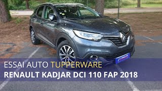 TEST AUTO TUPPERWARE  RENAULT KADJAR DCI 110 FAP 2018 [upl. by Efron]