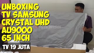 UNBOXING SAMSUNG CRYSTAL UHD AU9000 65 INCH [upl. by Orabelle98]