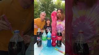 Pepsi Sprite Est Fanta Coca Cola VS Mentos shorts GamGam Family [upl. by Blasius260]