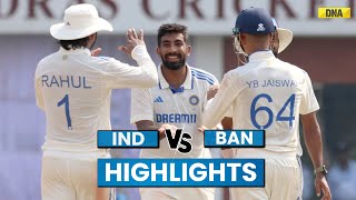 IND vs BAN Highlights 1st Test Day 2 17 Wickets Fall On Day 2 India In Command With A Lead Of 308 [upl. by Herbie]