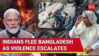 Bangladesh Bleeds Dozens Killed In Firing Clashes  Scores Of Indians Flee Modi Govt Responds [upl. by Ysac]