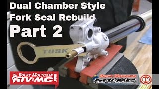 Fork Seal Replacement Part 2 of 2 Dual Chamber Style Forks [upl. by Marlen]