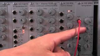 Doepfer A199 Spring Reverb Processing Demo 1Synthesizer Sound [upl. by Enailil]