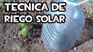 Técnica de riego solar 💧 Huerto Ecológico  La Huerta de Ivan [upl. by Akoyin]