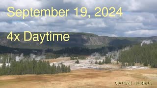 September 19 2024 Upper Geyser Basin Daytime 4x Streaming Camera Archive [upl. by Nnaarat]