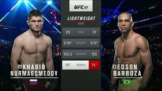 Khabib Nurmagomedov vs Edson Barboza full match [upl. by Aneek173]