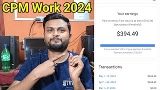 Adsense Payment Proof  CPM Work New Trick 2024 [upl. by Willin]