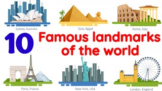 landmarks of the world  Famous landmarks famous landmarks in the world Top 10 landmarks for kids [upl. by Arehc306]