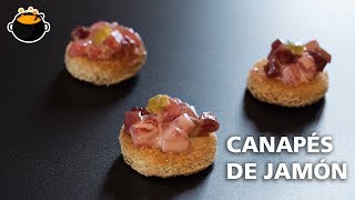 CANAPÉS FRÍOS DE JAMÓN  Canapés variados [upl. by Sajovich]