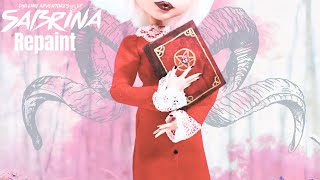 SABRINA Monster High Doll Repaint miniature BOOK of shadows [upl. by Hadlee662]