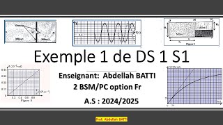 devoir 1 S1 ex 1 2bac PC SM SVT [upl. by Goldfinch]