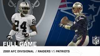 2001 AFC Divisional Round Raiders vs Patriots  quotTuck Rule Gamequot  NFL Full Game [upl. by Anniahs]