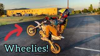 How to Wheelie a Pit Bike  Pit Bike Shinanigans [upl. by Dragoon]