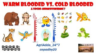 Warm blooded vs Cold blooded Animals  Sociohomeothermic Animals [upl. by Adao]