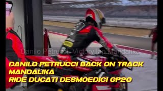 Danilo Petrucci ride Ducati Desmosedici GP20 Le Mans at Mandalika circuit 2024 day 2 [upl. by Roede]