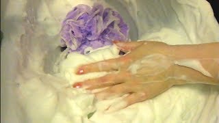 ASMR Thic SOAP FOAM Sounds Lather Sudsy water Loofah scratching sponges Soapy tingles triggers [upl. by Earaj]