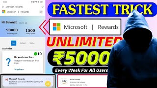 Microsoft Rewards Big Loot 🛑Earn ₹5000 Every week  Fastest Way to earn points in Microsoft Rewards [upl. by Immas]