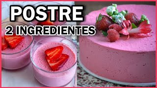 POSTRE FÁCIL SOLO 2 INGREDIENTES Y SIN HORNO  Postre sin Horno rápido  NatyGloss Cocina [upl. by Desdemona]