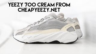 Review  Unboxing Yeezy 700 Cream from CheapYeezynet [upl. by Beaudoin]