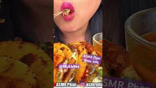 ASMR PHAN cheesy fried birria spicy tacos mukbang bites only shorts viral fyp new edit food [upl. by Torto]