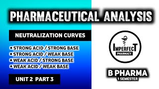 Neutralization Curves  Titration Curve  Types Of Acid Base Titration  Pharmaceutical Analysis [upl. by Ellertal]