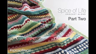 Spice of Life Crochet Along purt 2  بطانية بهارات الحياة الجزء ٢ [upl. by Line]