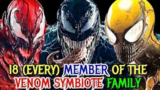 18 Every Member Of The Venom Symbiote Family  Explored [upl. by Arihsak]