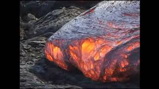 VOLCANOSchool Migrating Pahoehoe Lava Toes from HAWAII [upl. by Anyahs980]