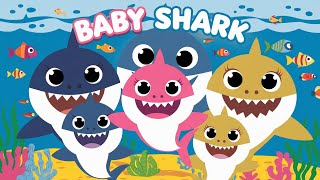 Baby Shark Song  Meet Baby Mommy Daddy amp Brother Shark  Fun Nursery Rhymes for Kids [upl. by Ainahpets61]