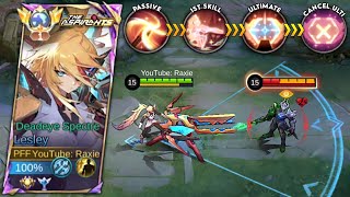 TUTORIAL LESLEY NEW TRIPLE TRUE DAMAGE COMBO PASSIVE  1ST SKILL  CANCEL ULTI  100 HP KILL🔥 [upl. by Dnomal]