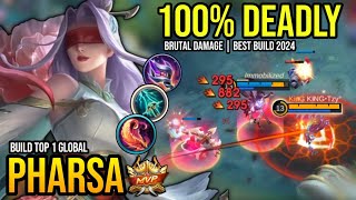 PHARSA BEST BUILD 2024  BUILD TOP GLOBAL PHARSA GAMEPLAY  MOBILE LEGENDS✓ [upl. by Ced]