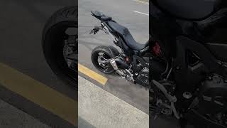 2022 S1000XR TRIPLE Black Austin racing v3 exhaust slip on [upl. by Omolhs684]