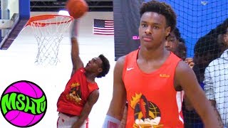 BRONNY FIRST IN GAME DUNK  LeBron James Jr Dunks in AAU for 1st Time [upl. by Labina]