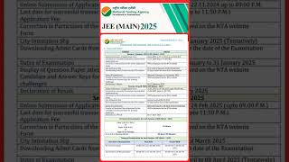 JEE Main 2025 information date result motivation [upl. by Roice85]