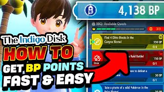 HOW TO GET BP POINTS IN INDIGO DISK FAST amp EASY 100  Pokemon Scarlet amp Violet [upl. by Aronaele]