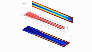 Numerical simulation of evolution of miscible fluids in a HeleShaw cell [upl. by Ecnarolf]