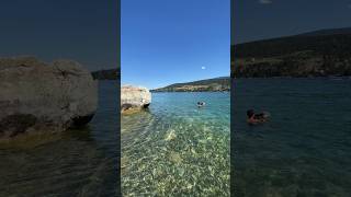 A swim in the turquoise waters of Kalamalka Lake 🇨🇦 okanagan britishcolumbia [upl. by Nikola]