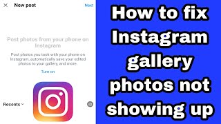 Instagram gallery photos not showing up  Instagram me gallery open nahi ho raha hai [upl. by Aliekat233]