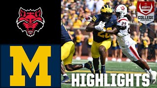 Arkansas State Red Wolves vs Michigan Wolverines  Full Game Highlights  ESPN College Football [upl. by Anak]