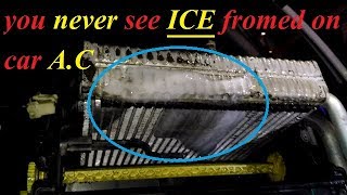 Cooling Coil or Evaporator Coil Iceup or Frost Over  why air not coming from car ac vent [upl. by Hibbs]