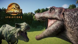 Spinosaurus vs TRex Bull and TRex Buck Recreation [upl. by Annoed]