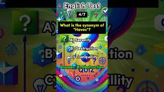 English Synonym Quiz Short Video quiz synonyms english puzzle learning knowledge newvideo [upl. by Hugibert]