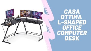 Casaottima LShaped Office Computer Desk  100k BONUSES in Description [upl. by Paapanen]