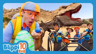 Blippis Top 10 Moments with Dinosaurs  Blippis Top 10  Educational Videos for Kids [upl. by Lairbag]