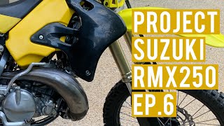 Suzuki RMX250 Rebuild Ep6 custom wiring [upl. by Suidualc]