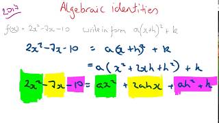 Algebraic identities [upl. by Itsrik899]