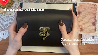 Decorate my journal with beautiful lady stickers  Relax comfortable paper sounds ASMR [upl. by Booth718]