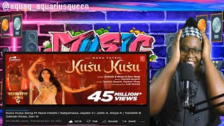 Kusu Kusu Song Ft Nora Fatehi MUSIC VIDEO REACTIONSatyameva Jayate 2John A Divya KTanishk B Za [upl. by Anirbus]